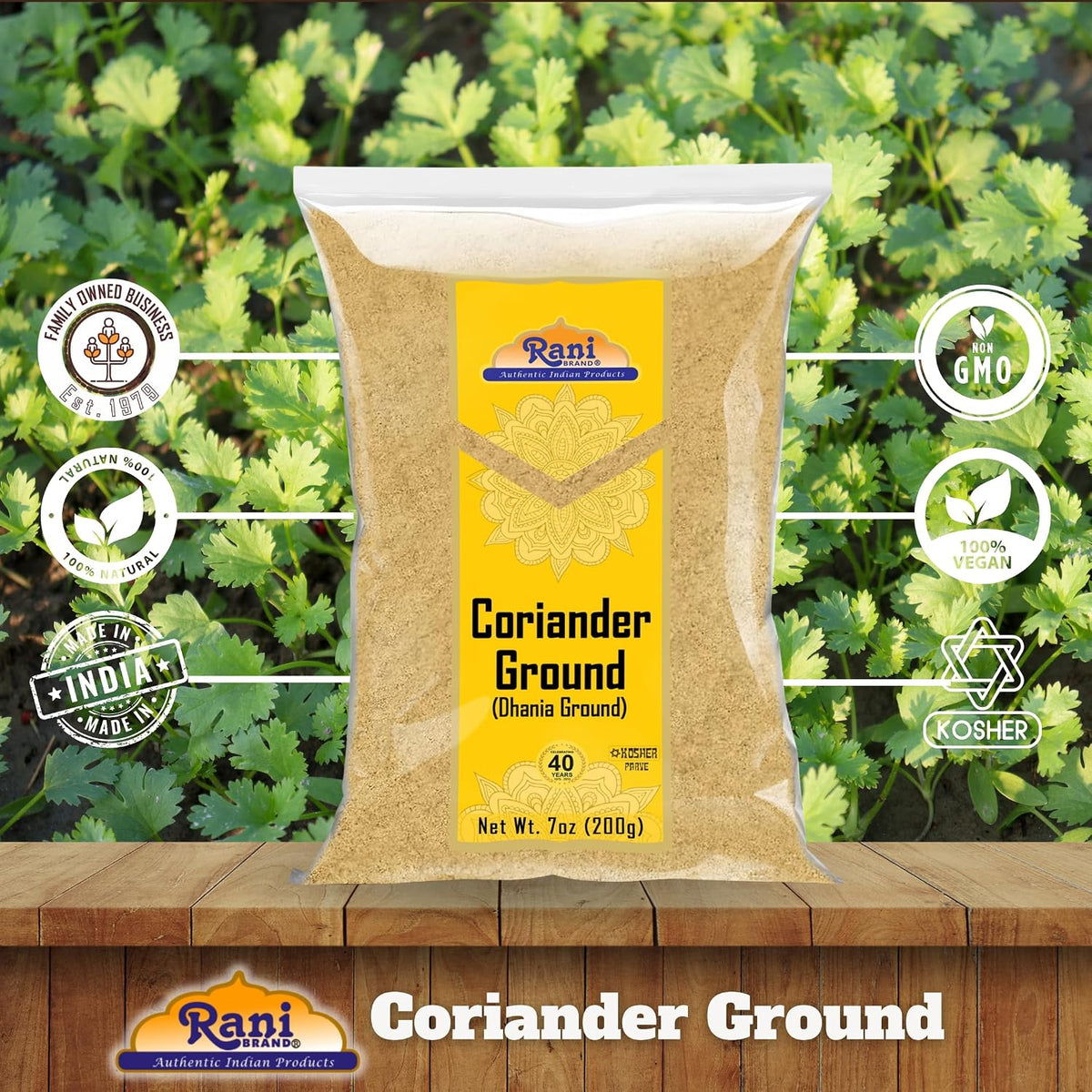 Rani Coriander Ground Powder (Indian Dhania) – 7 oz