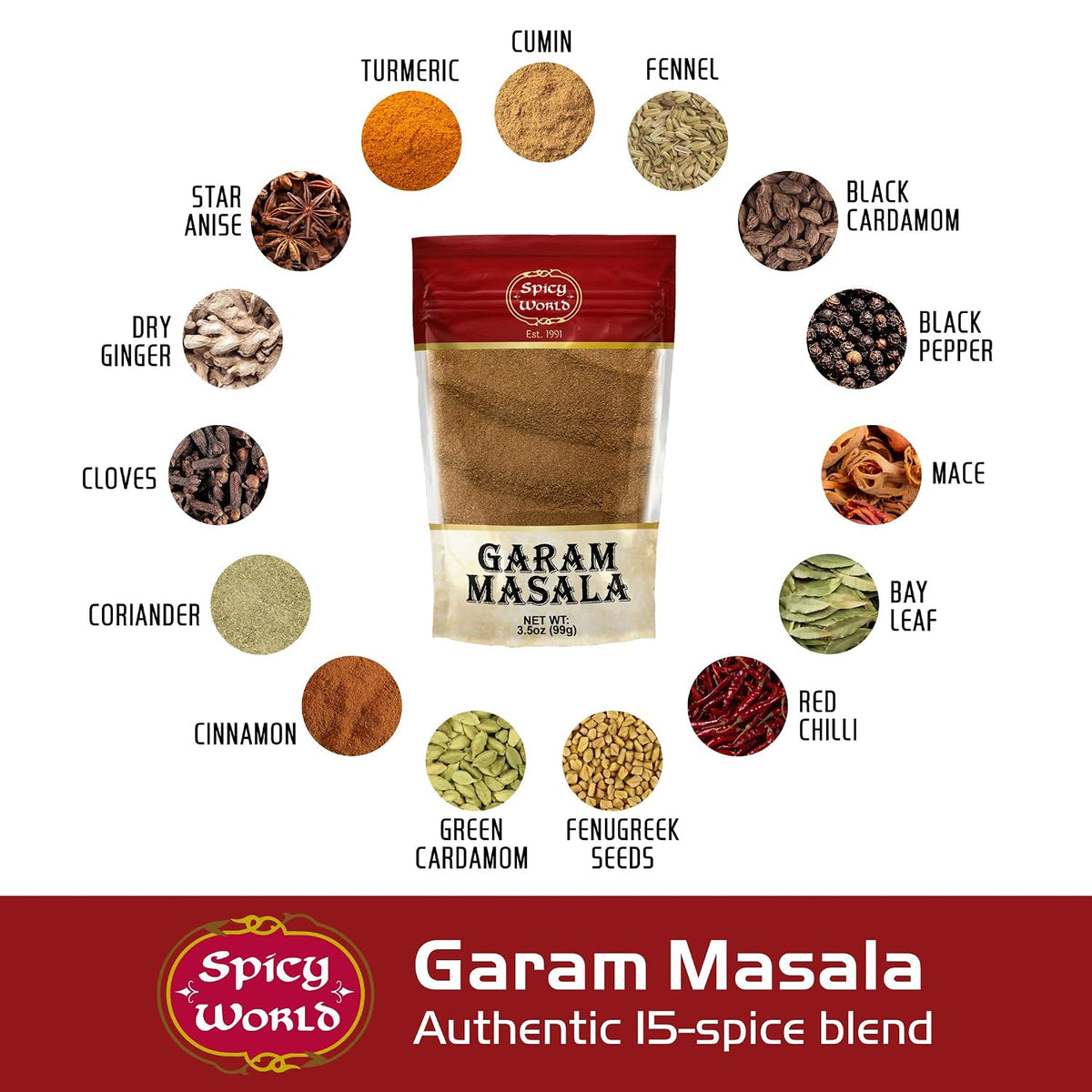 Spicy World Garam Masala Powder – 3.5 oz