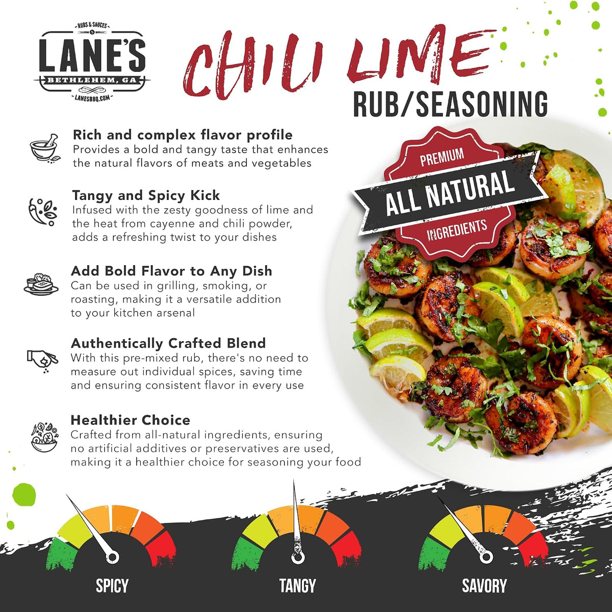 Lane's BBQ Chili Lime Seasoning Rub – 4.6 oz