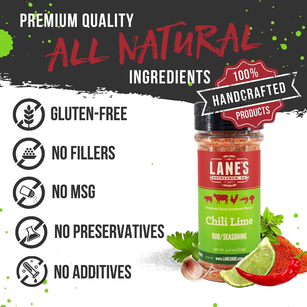 Lane's BBQ Chili Lime Seasoning Rub – 4.6 oz