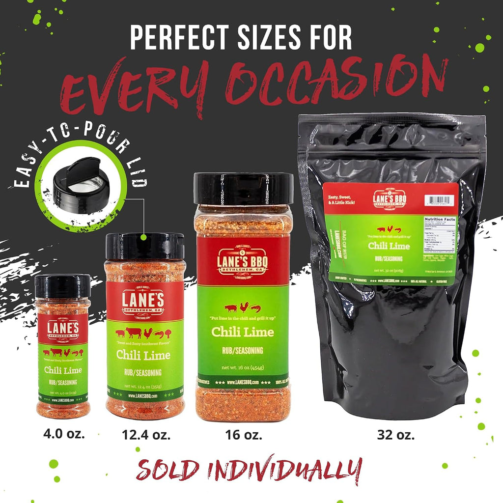 Lane's BBQ Chili Lime Seasoning Rub – 4.6 oz