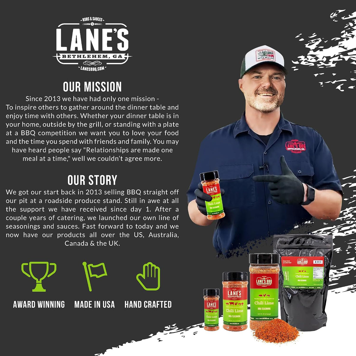 Lane's BBQ Chili Lime Seasoning Rub – 4.6 oz